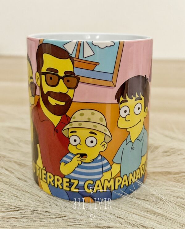 Taza Familia Estilo Simpson - Imagen 2