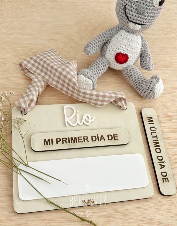 Cartel personalizado “Mi primer día de / Mi último día de” – Recuerdo para la vuelta al cole - Imagen 2